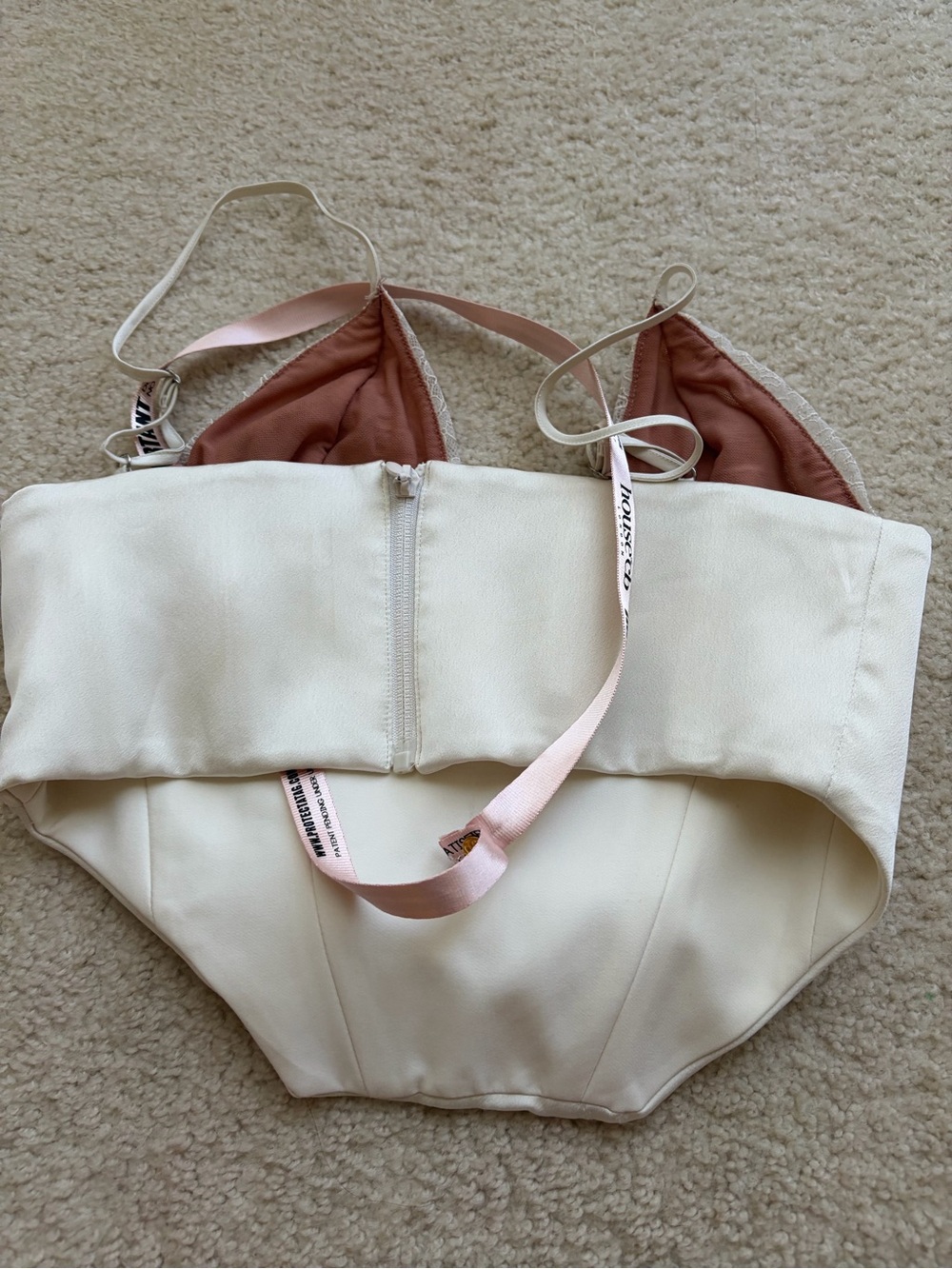 House of CB Ivory Lace-Trim Corset Cami - Picture 4 of 4